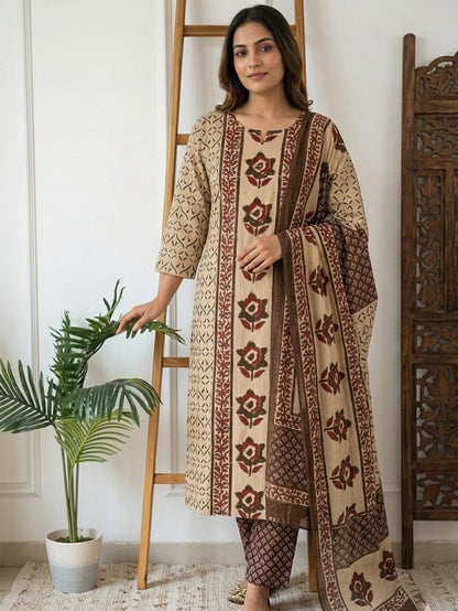 Elegant Printed Ethnic Kurta Set