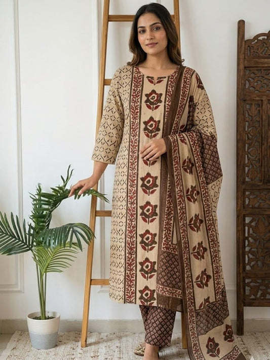Elegant Printed Ethnic Kurta Set