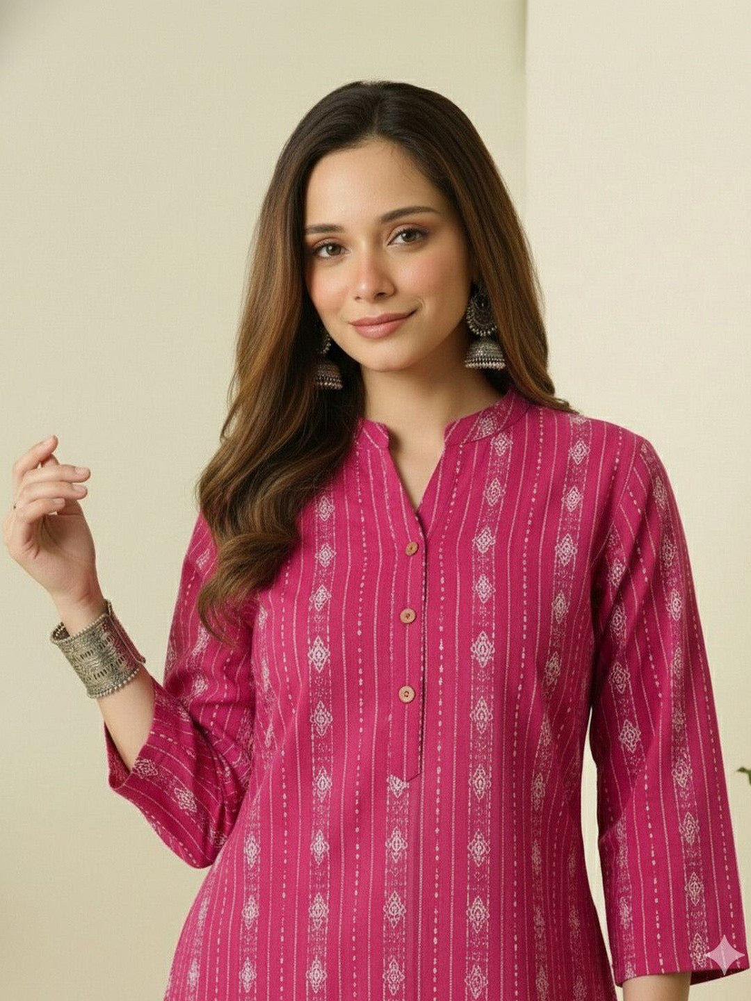 Rose Pink Embroidered Kurta Salwar Set