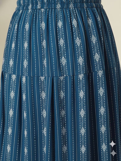 Indigo Nagin Katha Embroidered Kurta Salwar Set
